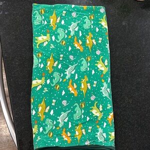 Little Sleepies Green Dinosaur Print Blanket